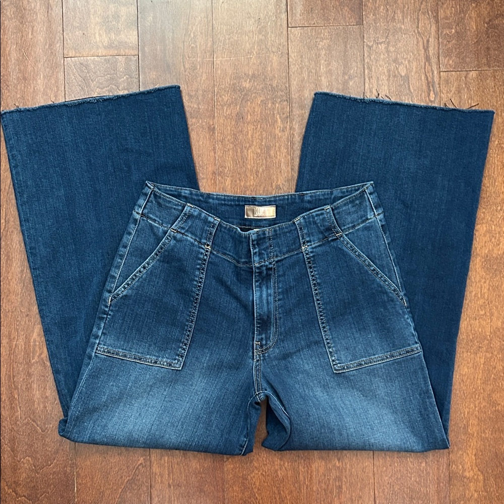Kut from the Kloth Dark Blue Wide Leg Jeans - Picture 2 of 11